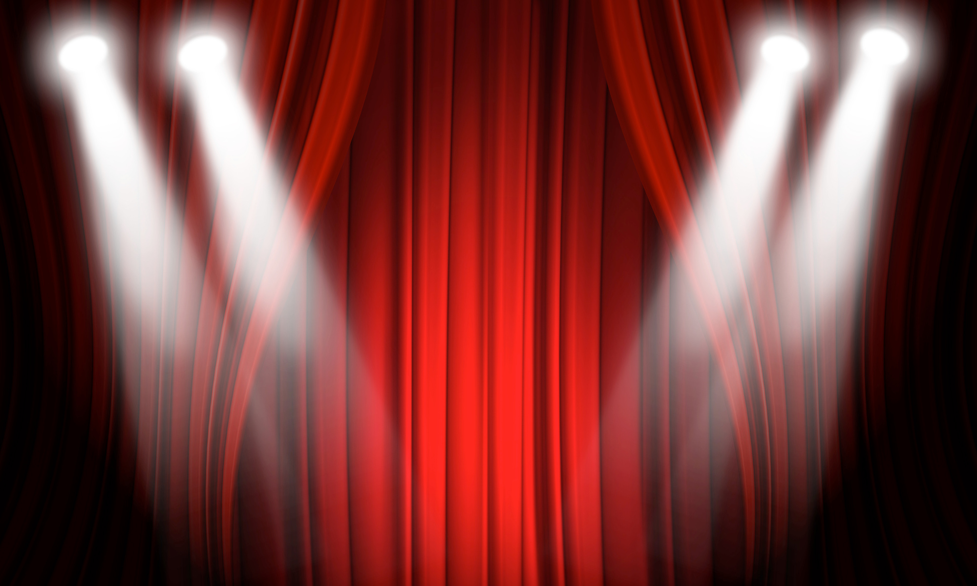 red curtain background